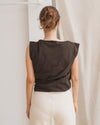 BASERANGE 25 Early Spring Organic Cotton Large Neckline Irregular Vest BAS-TOTUT-RC-SU25-FOVEA